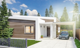 Projet de maison moderne à 4 pièces.